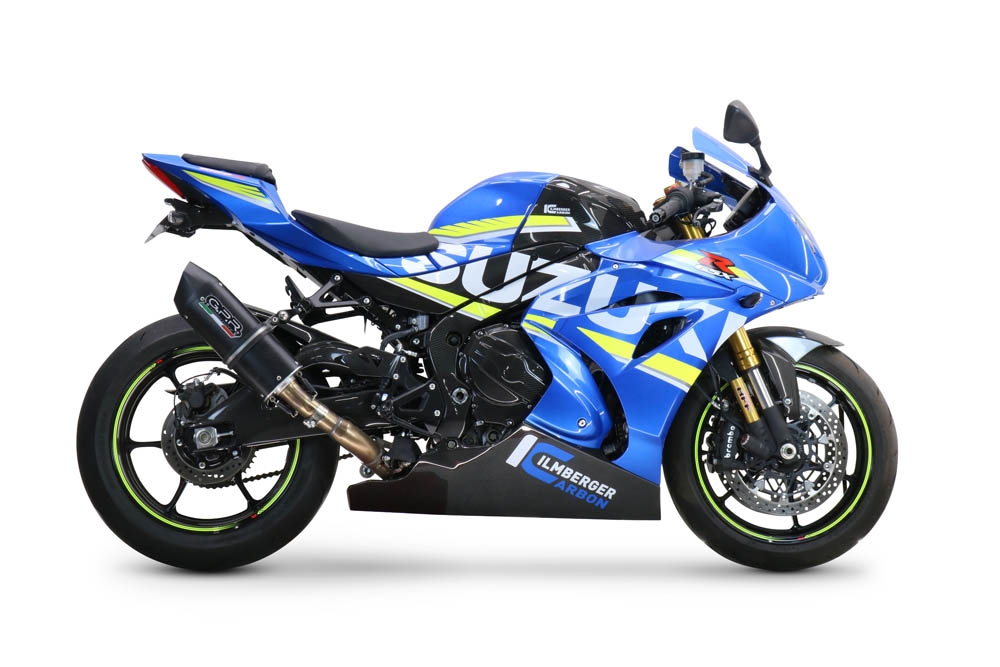 Escape compatível com Suzuki Gsx-R 1000 - 1000 R 2021-2025, Furore Nero, Sistema racing Silencioso com tubo de ligação 