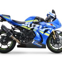 Escape compatível com Suzuki Gsx-R 1000 - 1000 R 2021-2025, Furore Nero, Sistema racing Silencioso com tubo de ligação 
