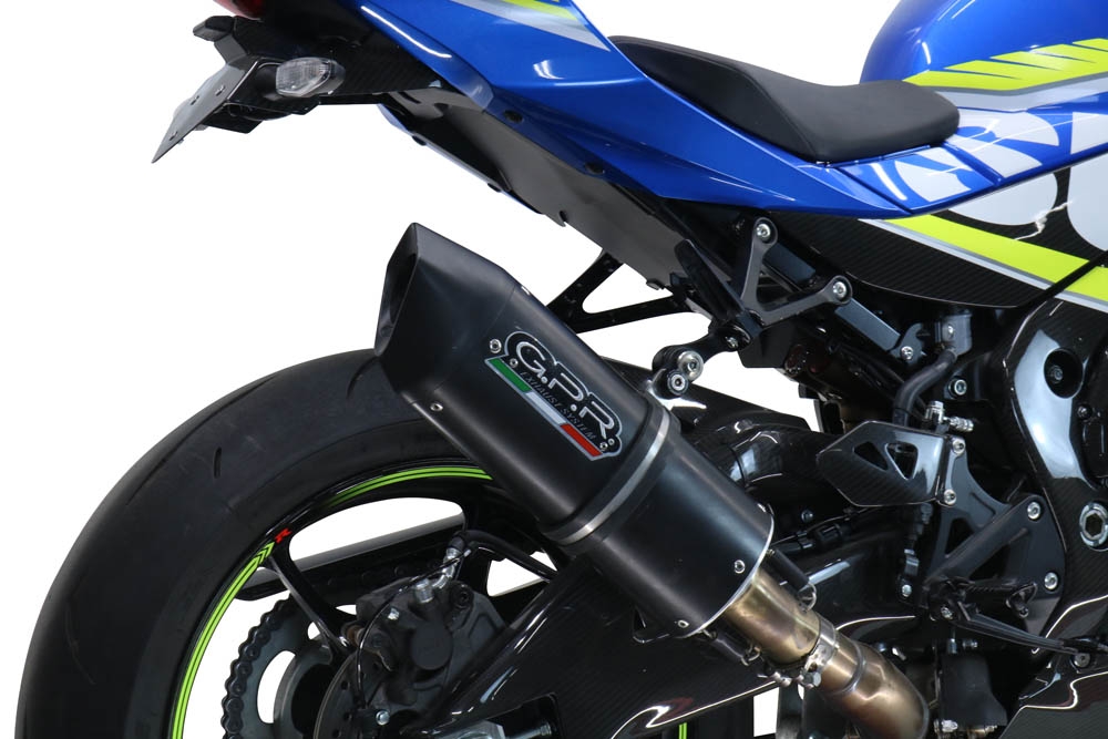 Escape compatível com Suzuki Gsx-R 1000 - 1000 R 2021-2025, Furore Nero, Sistema racing Silencioso com tubo de ligação 