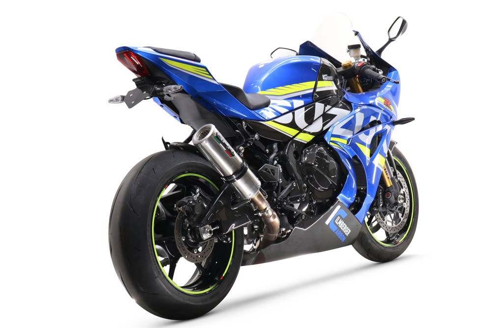 Escape compatível com Suzuki Gsx-R 1000 - 1000 R 2017-2020, M3 Inox , Sistema racing Silencioso com tubo de ligação 