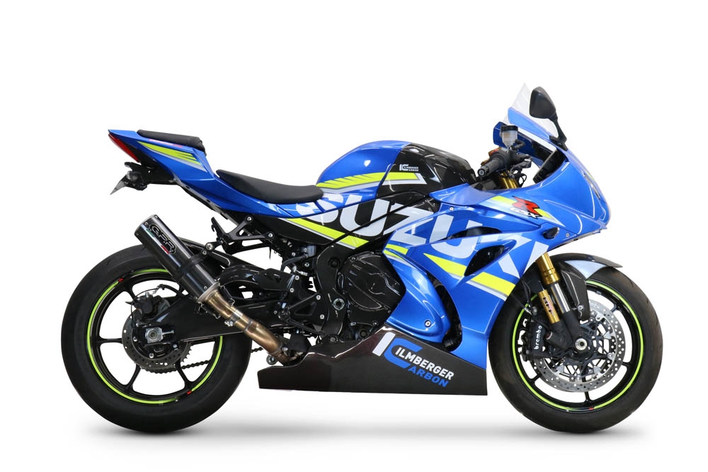Escape compatível com Suzuki Gsx-R 1000 - 1000 R 2021-2025, M3 Poppy , Sistema racing Silencioso com tubo de ligação 
