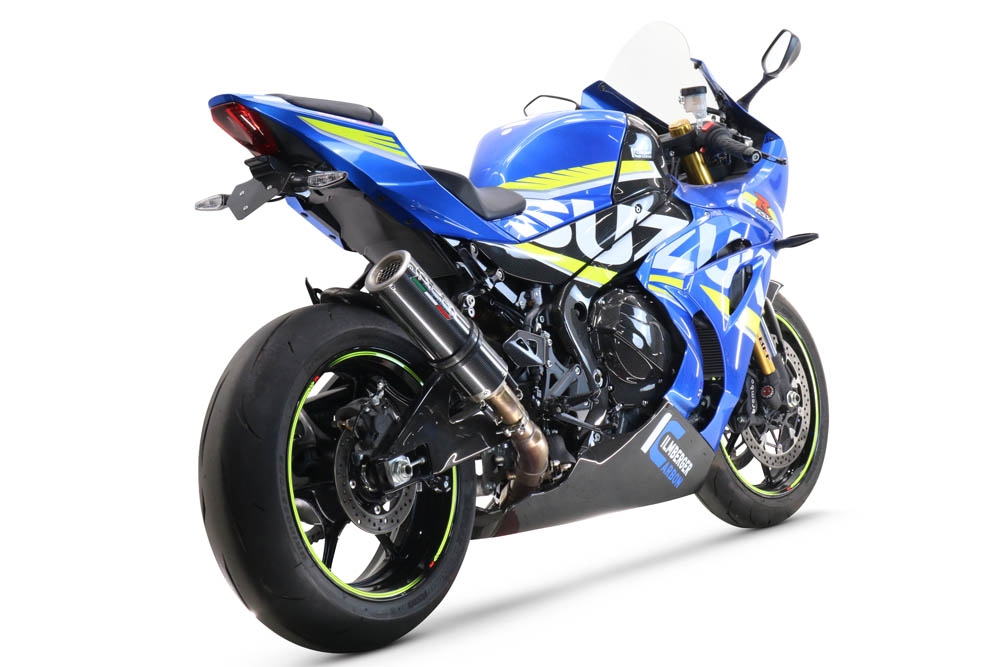 Escape compatível com Suzuki Gsx-R 1000 - 1000 R 2021-2025, M3 Poppy , Sistema racing Silencioso com tubo de ligação 