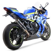 Escape compatível com Suzuki Gsx-R 1000 - 1000 R 2021-2025, M3 Poppy , Sistema racing Silencioso com tubo de ligação 