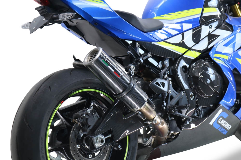 Escape compatível com Suzuki Gsx-R 1000 - 1000 R 2021-2025, M3 Poppy , Sistema racing Silencioso com tubo de ligação 