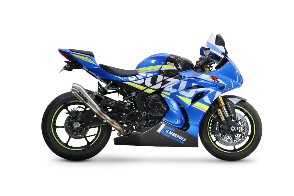 Escape compatível com Suzuki Gsx-R 1000 - 1000 R 2017-2020, Powercone Evo, Escape legal, homologado, silenciador com db killer removível e tubo de ligação específico 