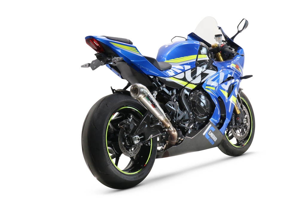 Escape compatível com Suzuki Gsx-R 1000 - 1000 R 2017-2020, Powercone Evo, Escape legal, homologado, silenciador com db killer removível e tubo de ligação específico 