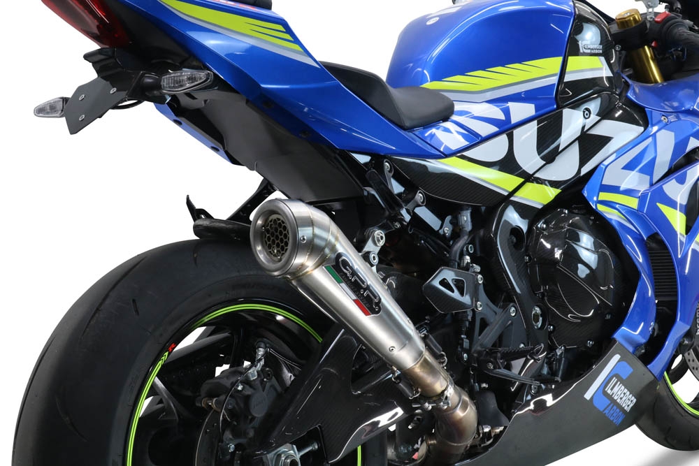 Escape compatível com Suzuki Gsx-R 1000 - 1000 R 2017-2020, Powercone Evo, Escape legal, homologado, silenciador com db killer removível e tubo de ligação específico 