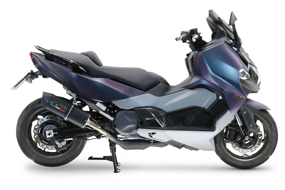 Escape compatível com Sym Maxsym TL 508 2021-2024, Furore Evo4 Nero, Escape legal, homologado, silenciador com db killer removível e tubo de ligação específico 