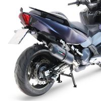 Escape compatível com Sym Maxsym TL 508 2021-2024, Furore Evo4 Nero, Escape legal, homologado, silenciador com db killer removível e tubo de ligação específico 