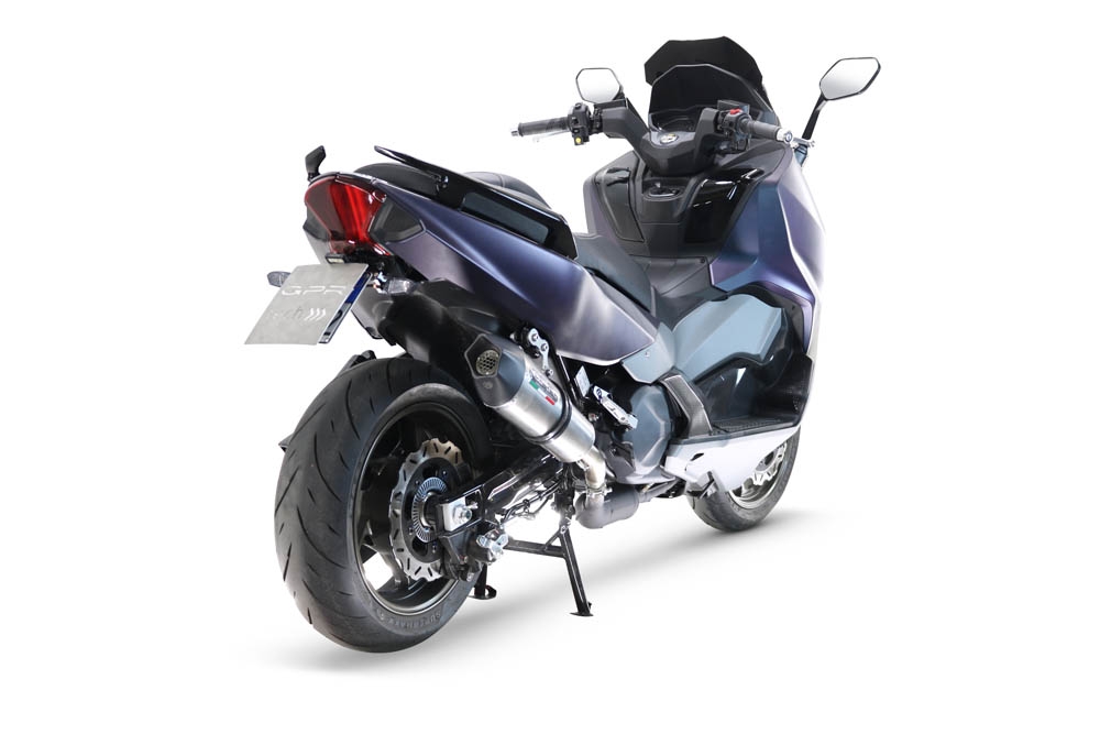 GPR escape compatível com  Sym Maxsym TL 508 2021-2024, New Grand Prix Evo Titanium, Escape legal, homologado, silenciador com db killer removível e tubo de ligação específico 