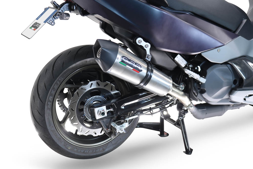 GPR escape compatível com  Sym Maxsym TL 508 2021-2024, New Grand Prix Evo Titanium, Escape legal, homologado, silenciador com db killer removível e tubo de ligação específico 