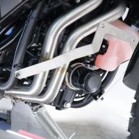 Escape compatível com Yamaha Tenere 700 2021-2024, Decatalizzatore + Paracoppa Titanio, Sistema racing Sistema de tubo para eliminar o catalisador, mais chapa antiderrapante de titânio do motor 
