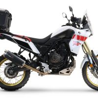 Top case em alumínio, com porta-bagagens específico em alumínio cor preto com placa específica incluída Top case maletas GPR TECH compatível com Yamaha Tenere 700 2019/2020 e4