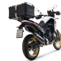 Top case em alumínio, com porta-bagagens específico em alumínio cor preto com placa específica incluída Top case maletas GPR TECH compatível com Yamaha Tenere 700 2019/2020 e4