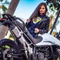 GPR escape compatível com  Triumph Tiger 900 2020-2023, New Grand Prix Evo Titanium, Escape legal, homologado, silenciador com db killer removível e tubo de ligação específico 