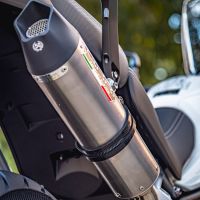 GPR escape compatível com  Triumph Tiger 900 2020-2023, New Grand Prix Evo Titanium, Escape legal, homologado, silenciador com db killer removível e tubo de ligação específico 