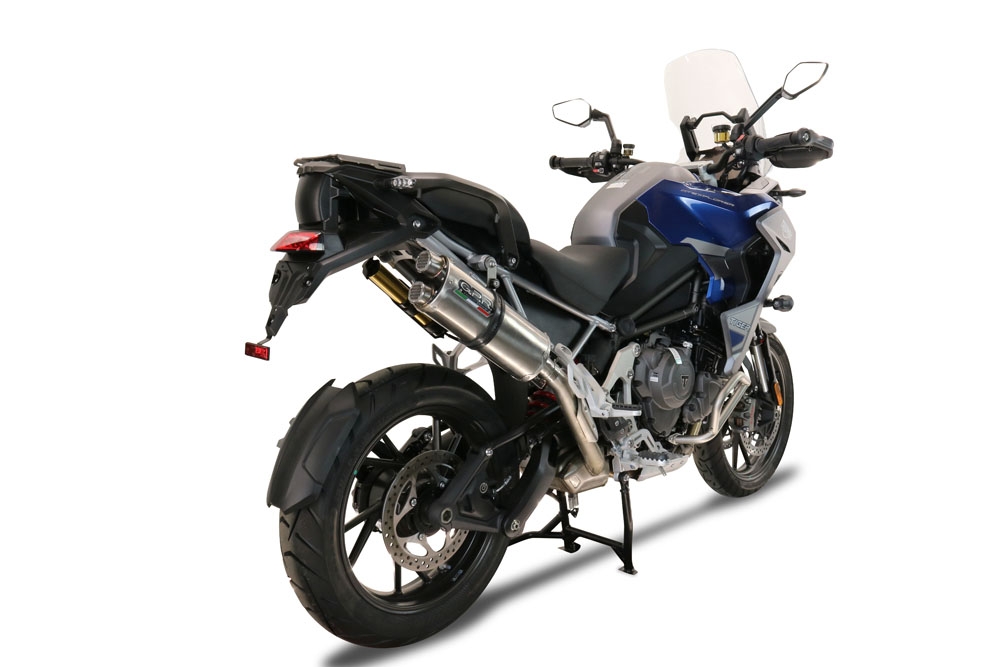 GPR escape compatível com  Triumph Tiger 1200 Gt - Rally 2022-2024, Dual Inox, Escape legal, homologado, silenciador com db killer removível e tubo de ligação específico 