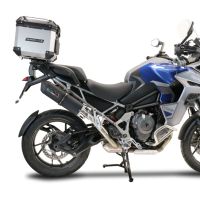 Escape compatível com Triumph Tiger 1200 Gt - Rally 2022-2024, Furore Evo4 Nero, Escape legal, homologado, silenciador com db killer removível e tubo de ligação específico 