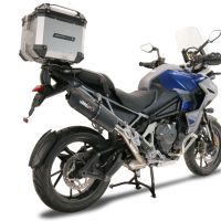 Escape compatível com Triumph Tiger 1200 Gt - Rally 2022-2024, Furore Evo4 Nero, Escape legal, homologado, silenciador com db killer removível e tubo de ligação específico 