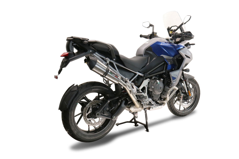 GPR escape compatível com  Triumph Tiger 1200 Gt - Rally 2022-2024, New Grand Prix Evo Titanium, Escape legal, homologado, silenciador com db killer removível e tubo de ligação específico 