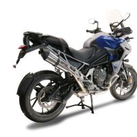 GPR escape compatível com  Triumph Tiger 1200 Gt - Rally 2022-2024, New Grand Prix Evo Titanium, Escape legal, homologado, silenciador com db killer removível e tubo de ligação específico 