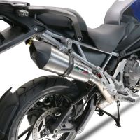 GPR escape compatível com  Triumph Tiger 1200 Gt - Rally 2022-2024, New Grand Prix Evo Titanium, Escape legal, homologado, silenciador com db killer removível e tubo de ligação específico 
