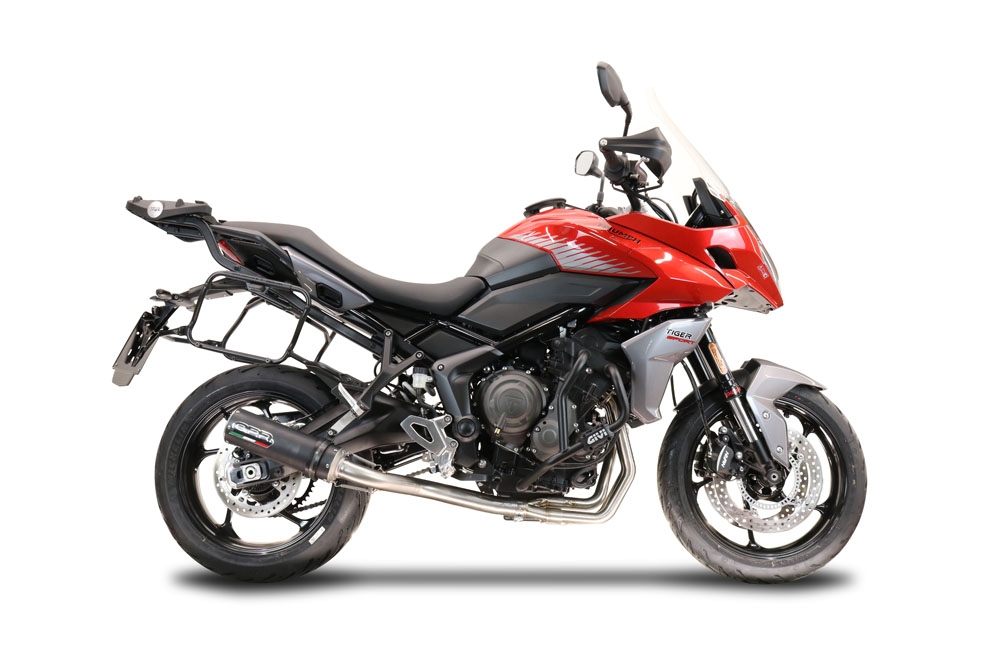 Escape compatível com Triumph Tiger Sport 660 2022-2024, M3 Black Titanium, Escape racing linha completa, silencioso mais coletor com dbkiller, não homologado 