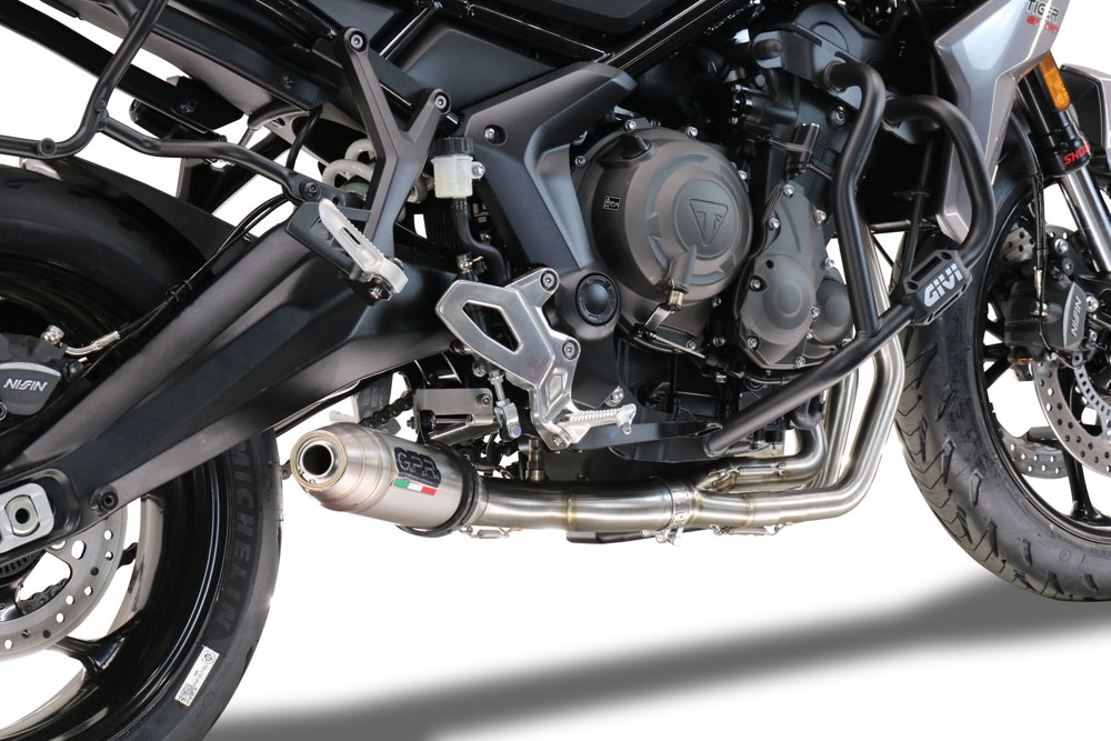 Escape compatível com Triumph Tiger Sport 660 2022-2024, Deeptone Inox, Escape racing linha completa, silencioso mais coletor com dbkiller, não homologado 