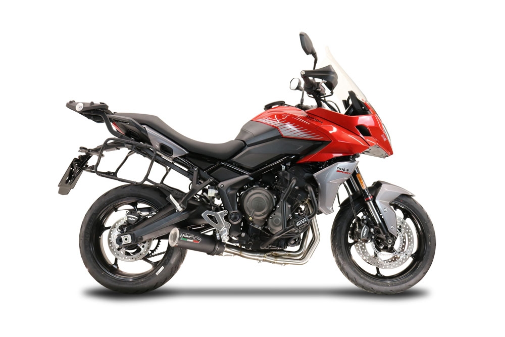Escape compatível com Triumph Tiger Sport 660 2022-2024, M3 Black Titanium, Escape racing linha completa, silencioso mais coletor com dbkiller, não homologado 