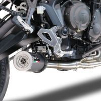 Escape compatível com Triumph Tiger Sport 660 2022-2024, M3 Black Titanium, Escape racing linha completa, silencioso mais coletor com dbkiller, não homologado 