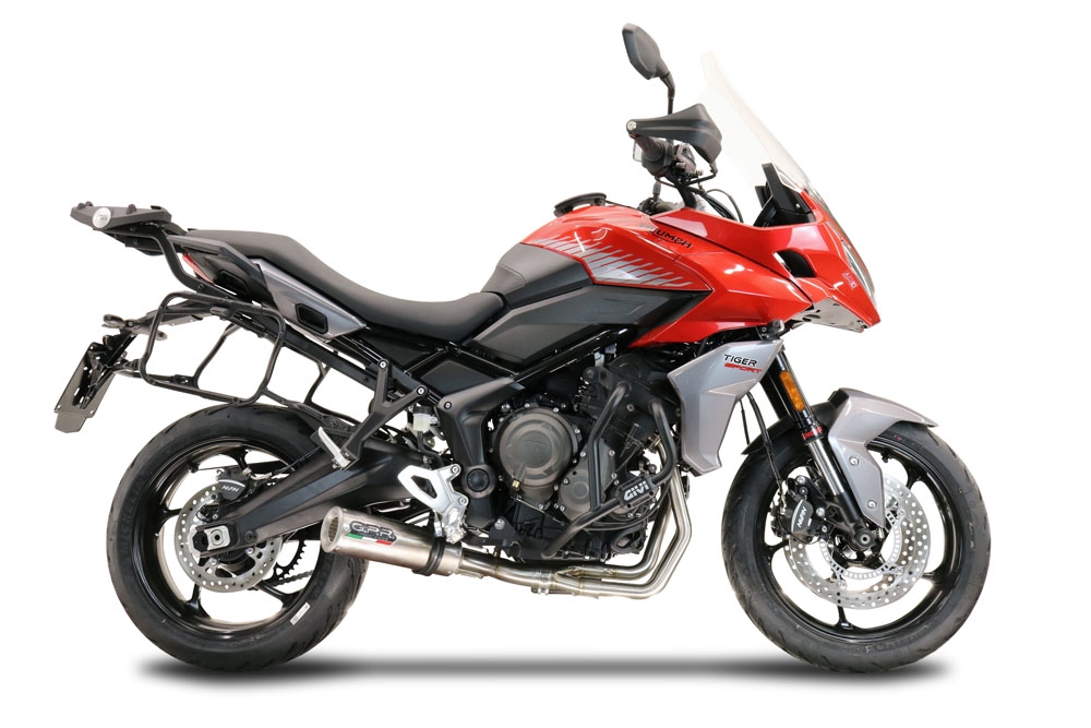 Escape compatível com Triumph Tiger Sport 660 2022-2024, M3 Inox , Escape racing linha completa, silencioso mais coletor com dbkiller, não homologado 