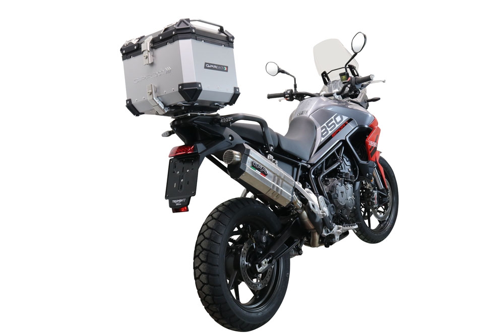 Top case em alumínio, cor prata com placa específica incluída Top case maletas GPR TECH compatível com Triumph Tiger 850 Sport 2020/2024 e5
