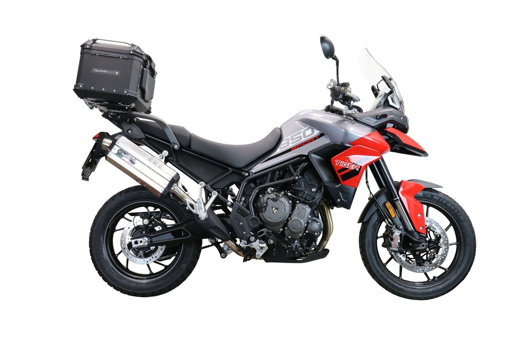 Top case em alumínio, cor preta com placa específica incluída Top case maletas GPR TECH compatível com Triumph Tiger 900 2020/2023 e5