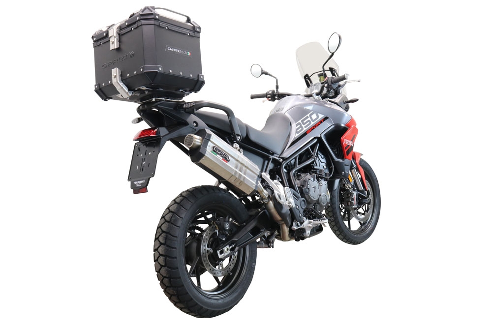 Top case em alumínio, cor preta com placa específica incluída Top case maletas GPR TECH compatível com Triumph Tiger 900 2020/2023 e5