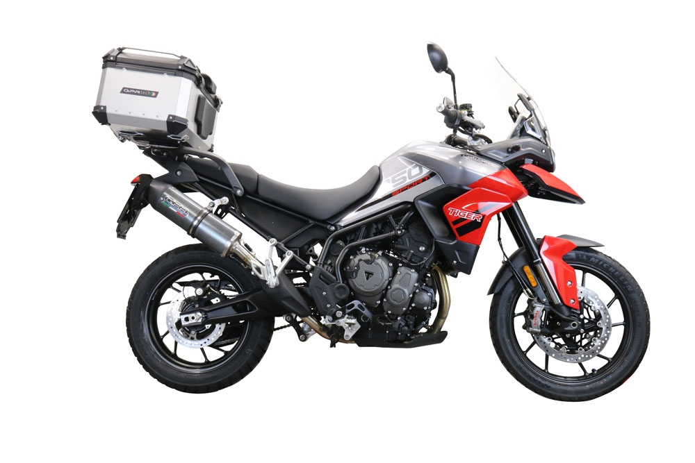 Top case em alumínio, cor prata com placa específica incluída Top case maletas GPR TECH compatível com Triumph Tiger 1200 Gt - Rally 2022/2024 e5