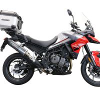 Top case em alumínio, cor prata com placa específica incluída Top case maletas GPR TECH compatível com Triumph Tiger 850 Sport 2020/2024 e5