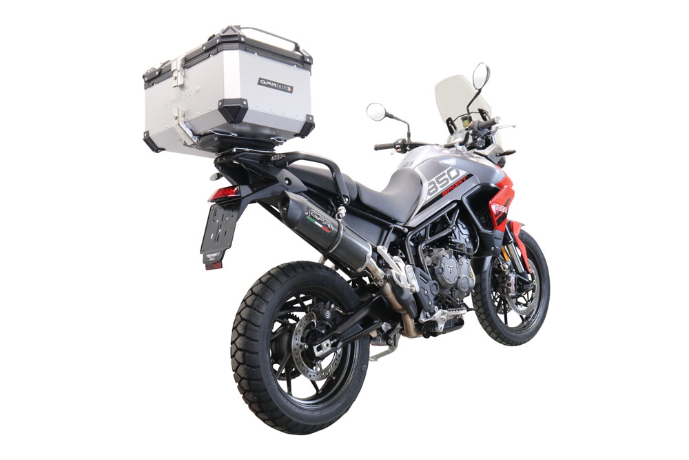 Top case em alumínio, cor prata com placa específica incluída Top case maletas GPR TECH compatível com Triumph Tiger 1200 Gt - Rally 2022/2024 e5