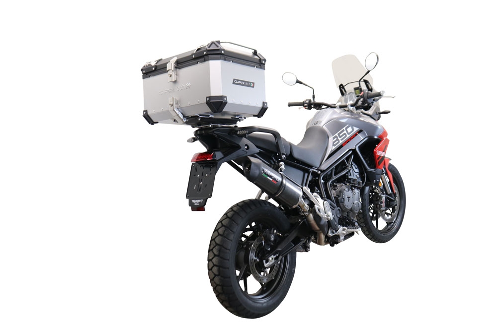 Top case em alumínio, cor prata com placa específica incluída Top case maletas GPR TECH compatível com Triumph Tiger 1200 Gt - Rally 2022/2024 e5