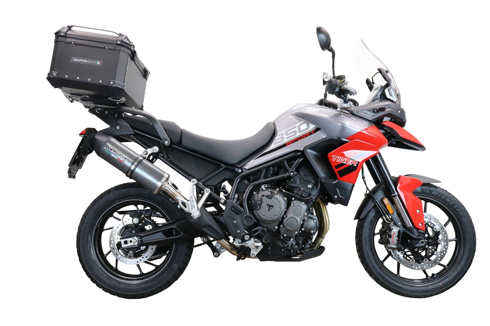 Top case em alumínio, cor preta com placa específica incluída Top case maletas GPR TECH compatível com Triumph Tiger 1200 Gt - Rally 2022/2024 e5