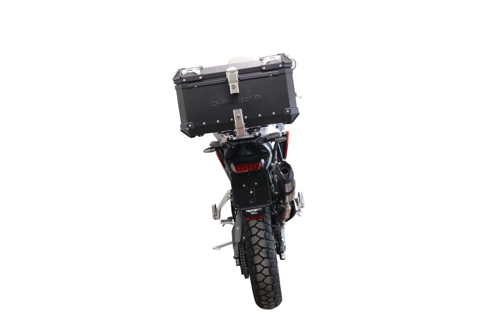 Top case em alumínio, cor preta com placa específica incluída Top case maletas GPR TECH compatível com Triumph Tiger 1200 Gt - Rally 2022/2024 e5