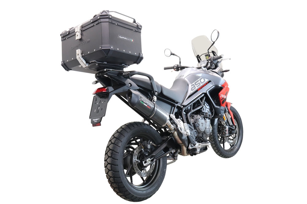 Top case em alumínio, cor preta com placa específica incluída Top case maletas GPR TECH compatível com Triumph Tiger 1200 Gt - Rally 2022/2024 e5