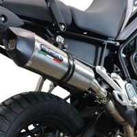 GPR escape compatível com  Triumph Tiger 850 2020-2024, New Grand Prix Evo Titanium, Escape legal, homologado, silenciador com db killer removível e tubo de ligação específico 