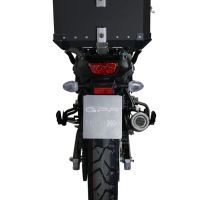 Top case em alumínio, cor prata com placa específica incluída Top case maletas GPR TECH compatível com Suzuki V-Strom Dl 650 2017/2020 e4