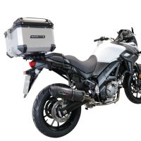 Top case em alumínio, cor prata com placa específica incluída Top case maletas GPR TECH compatível com Suzuki V-Strom Dl 650 2012/2016 e3