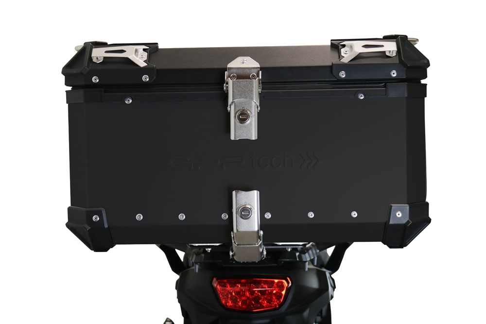 Top case em alumínio, cor preta com placa específica incluída Top case maletas GPR TECH compatível com Suzuki V-Strom Dl 650 2021/2024 e5