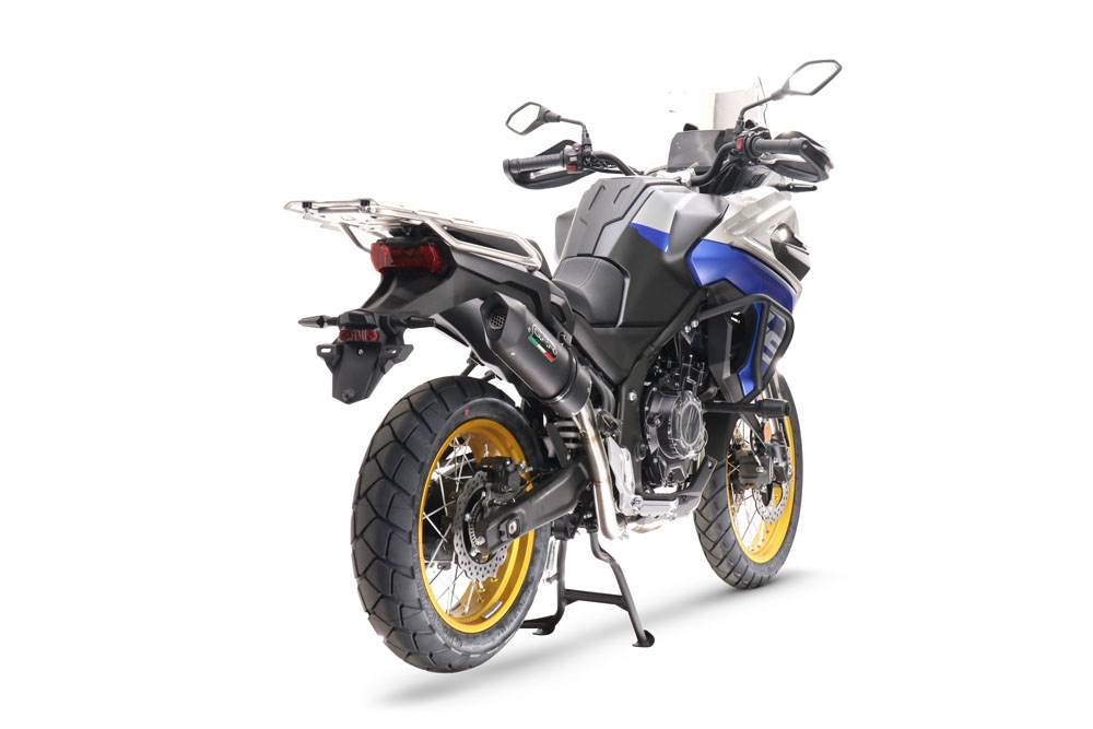Escape compatível com Voge 525DSX 2023-2024, Furore Evo4 Nero, Escape legal, homologado, silenciador com db killer removível e tubo de ligação específico 