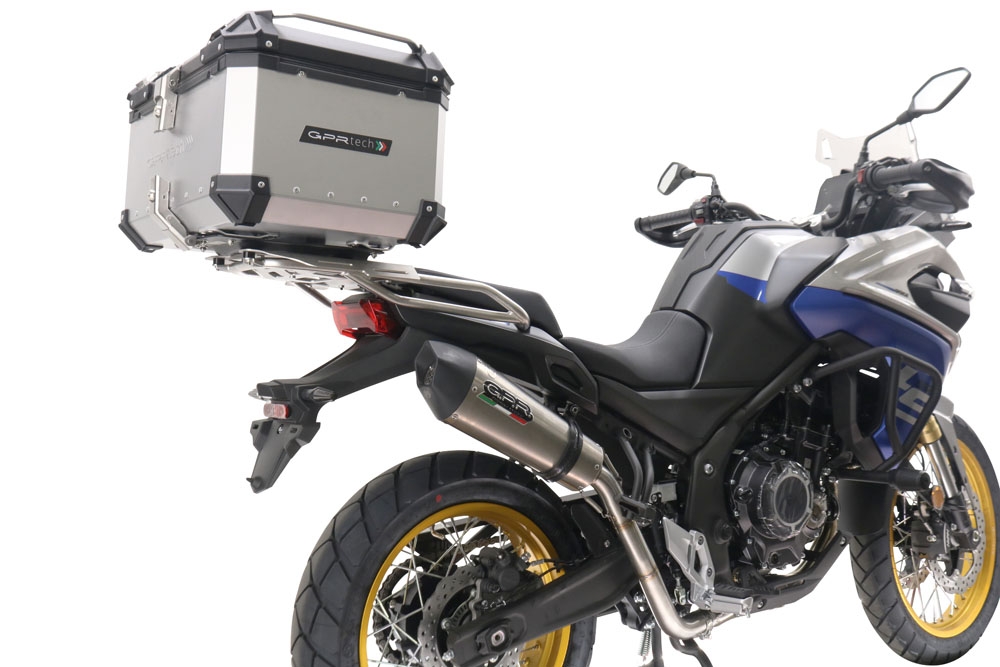 GPR escape compatível com  Voge 525DSX 2023-2024, New Grand Prix Evo Titanium, Escape legal, homologado, silenciador com db killer removível e tubo de ligação específico 