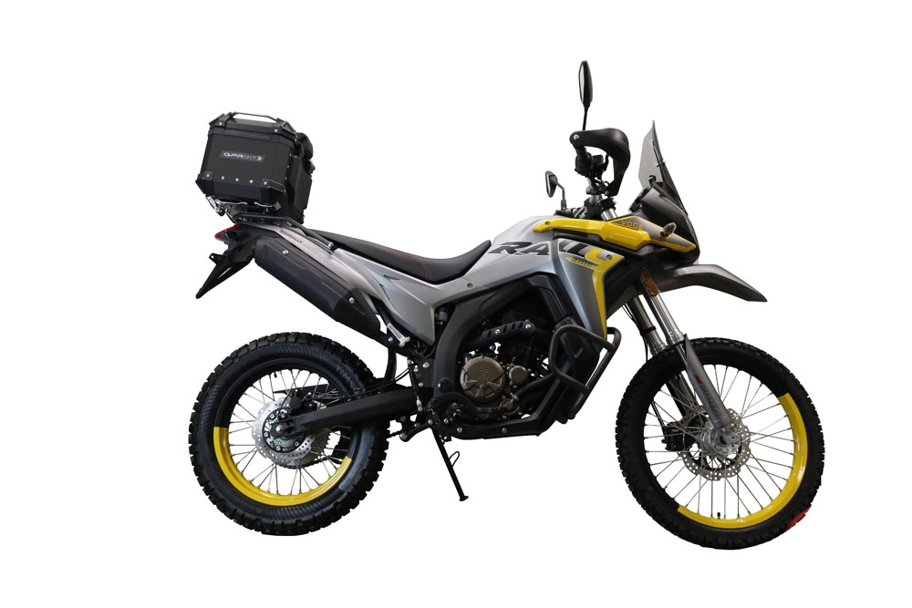Top case em alumínio, cor preta com placa específica incluída Top case maletas GPR TECH compatível com Voge 300Rally 2022/2024 e5