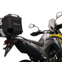Top case em alumínio, cor preta com placa específica incluída Top case maletas GPR TECH compatível com Voge 300Rally 2022/2024 e5