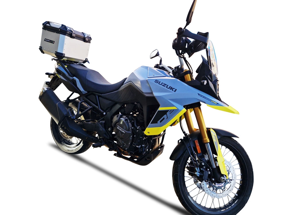 Top case em alumínio, cor prata com placa específica incluída Top case maletas GPR TECH compatível com Suzuki V-Strom 800DE 2023/2024 e5